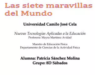 Universidad Camilo José Cela Nuevas Tecnologías Aplicadas a la Educación