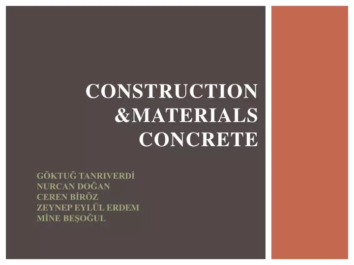 construction materials concrete