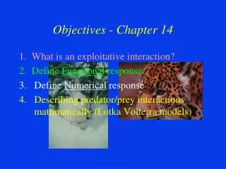 Objectives - Chapter 14