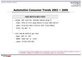 Automotive Consumer Trends 2002 ~ 2006