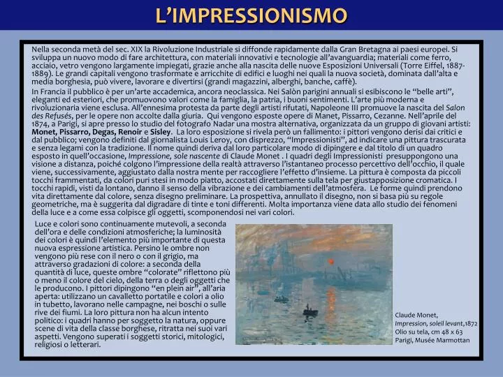 l impressionismo