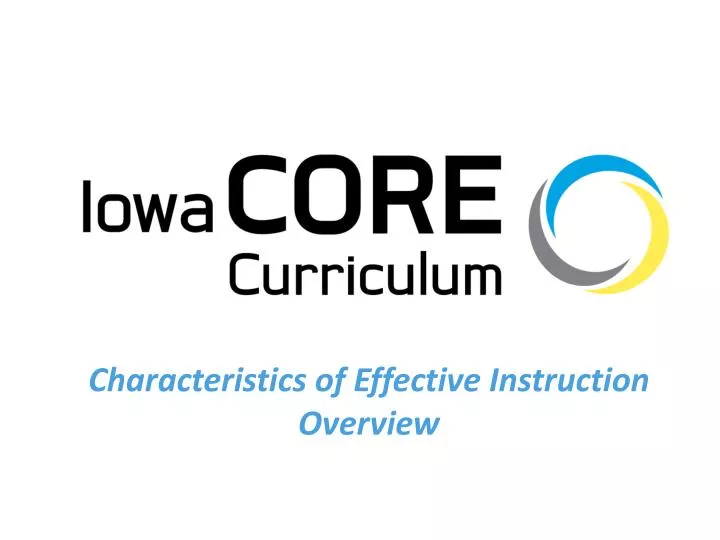 characteristics of effective instruction overview