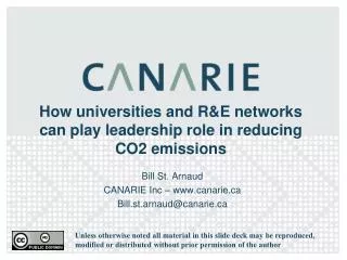 How universities and R&amp;E networks can play leadership role in reducing CO2 emissions