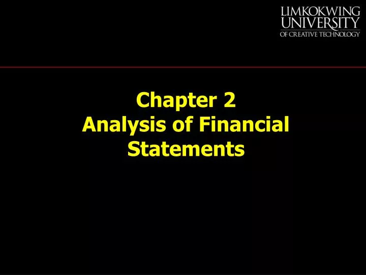 chapter 2 analysis of financial statements