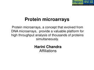 Protein microarrays