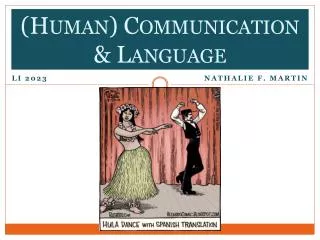 (Human) Communication &amp; Language