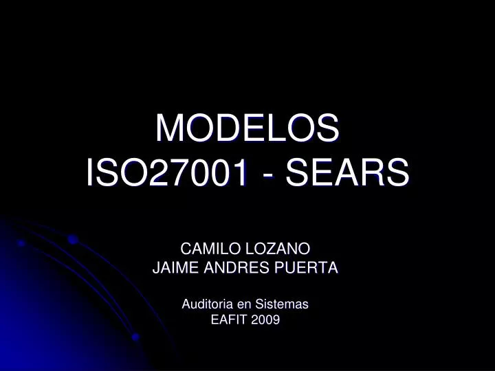 modelos iso27001 sears