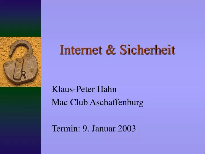 internet sicherheit