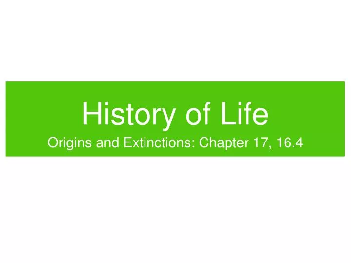 history of life