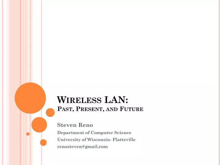 wireless lan past present and future