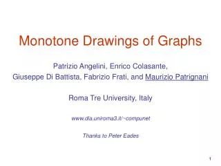Monotone Drawings of Graphs