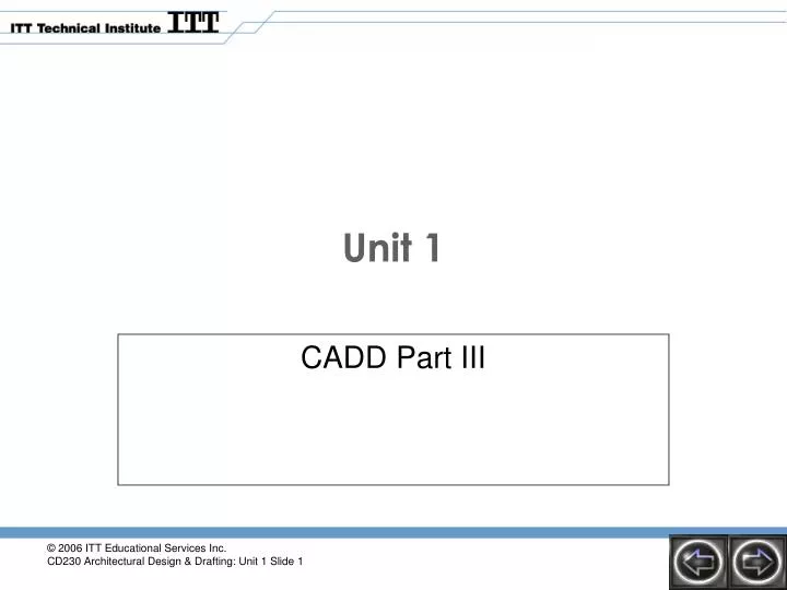 cadd part iii