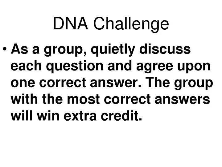 dna challenge