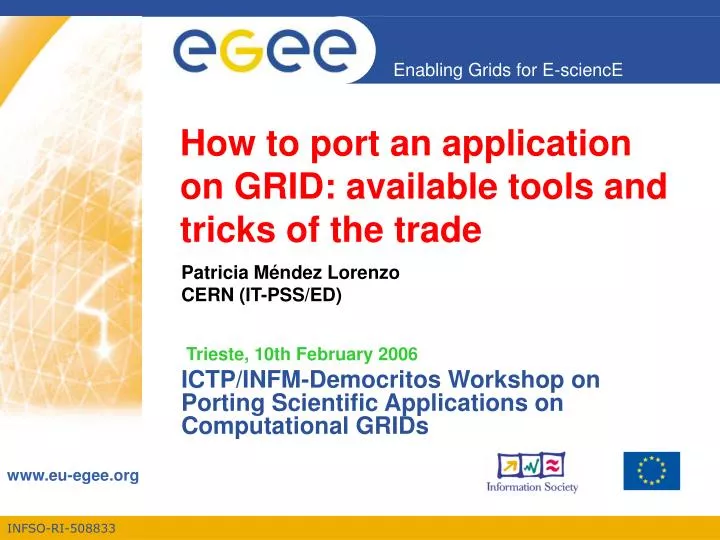 how to port an application on grid available tools and tricks of the trade