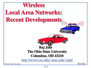 Wireless Local Area Networks: Recent Developments
