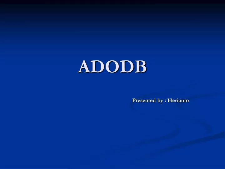 adodb