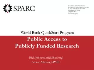 Public Access to Publicly Funded Research
