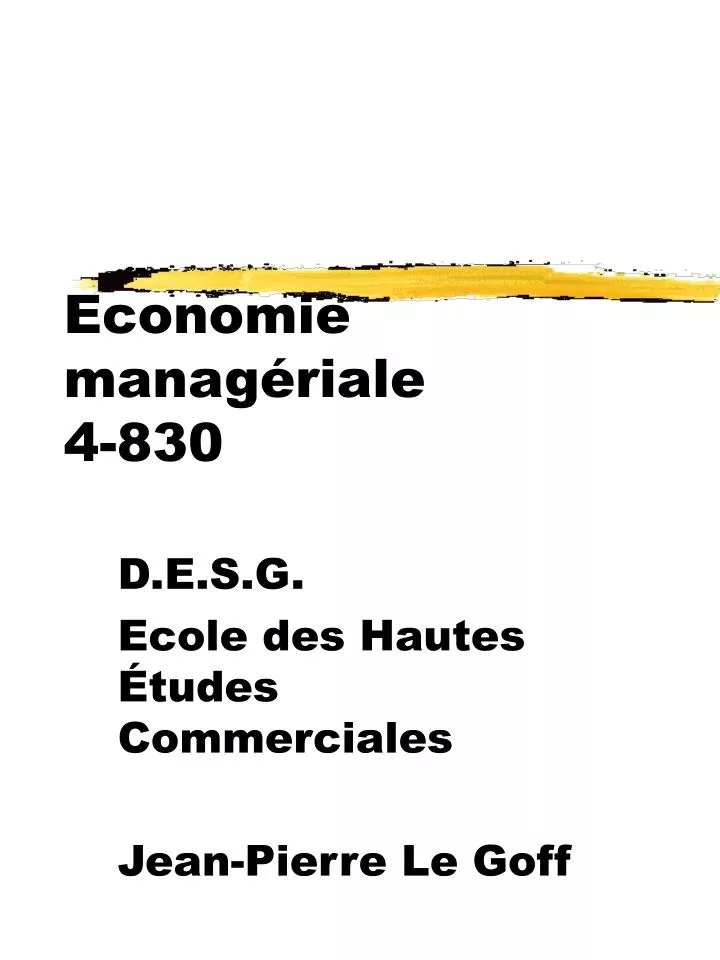 economie manag riale 4 830