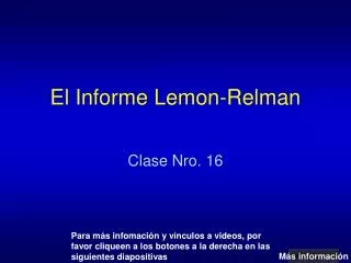 el informe lemon relman