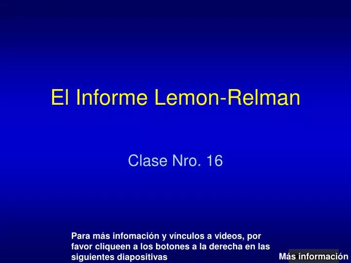 el informe lemon relman