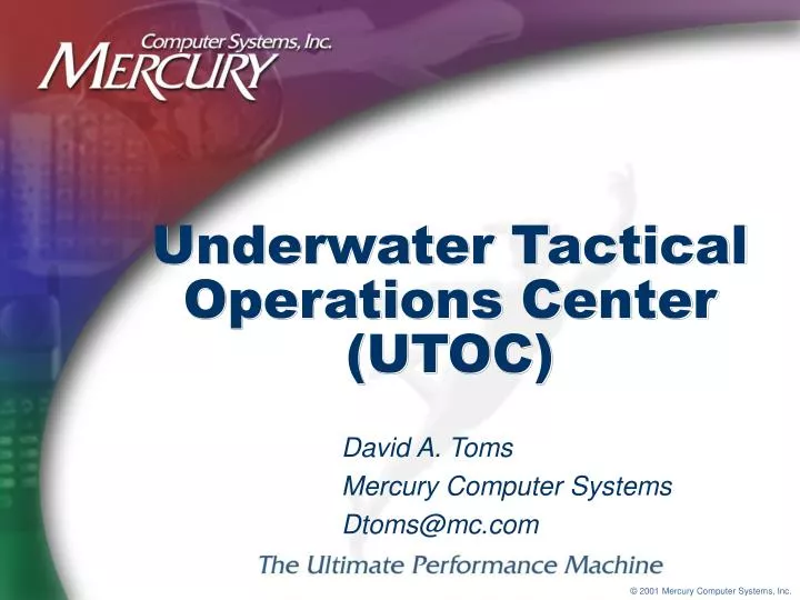 underwater tactical operations center utoc