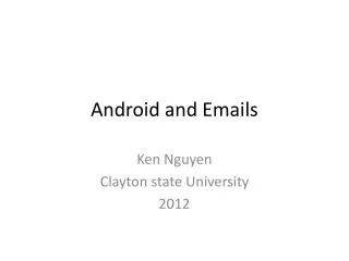 Android and Emails