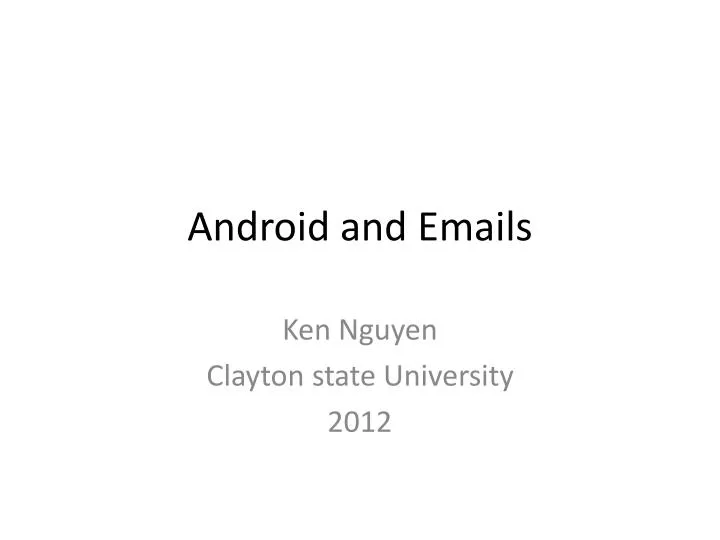 android and emails