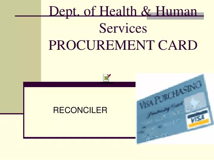 dept of health human services procurement card
