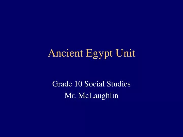 ancient egypt unit