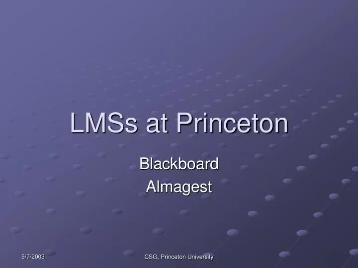 lmss at princeton
