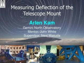 Measuring Deflection of the Telescope Mount