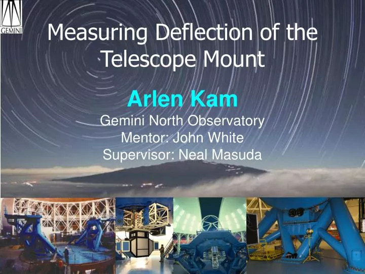 measuring deflection of the telescope mount