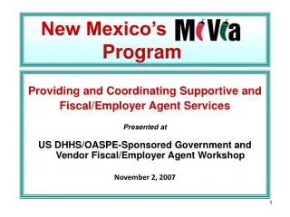 New Mexico’s Program
