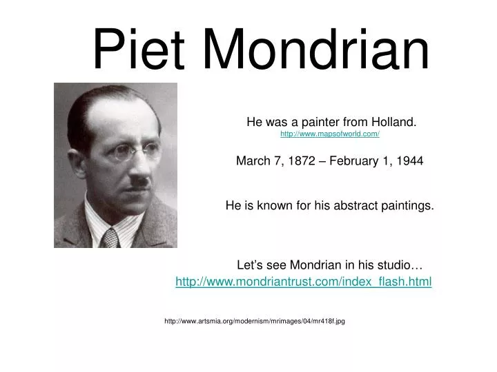 PPT - Piet Mondrian PowerPoint Presentation, free download - ID:7037015