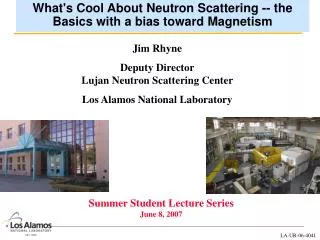 What's Cool About Neutron Scattering -- the Basics with a bias toward Magnetism