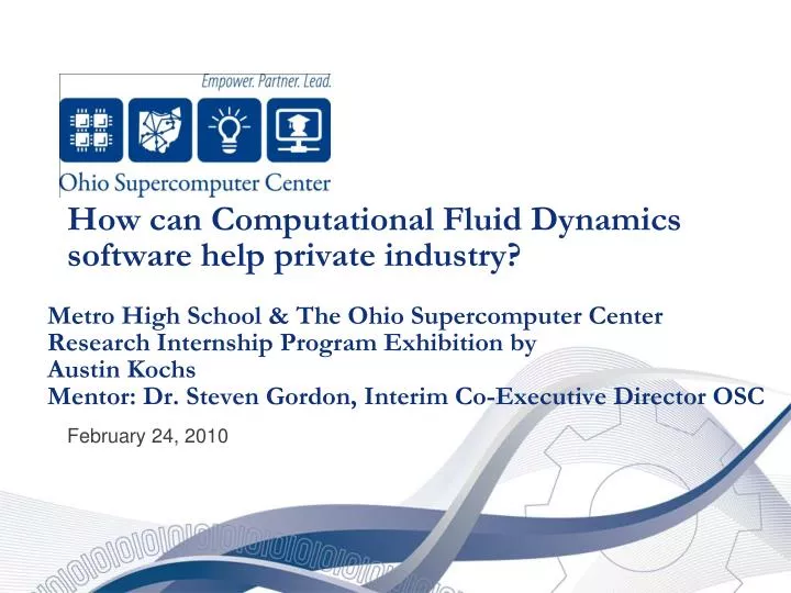 how can computational fluid dynamics software help private industry