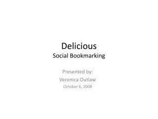 Delicious Social Bookmarking