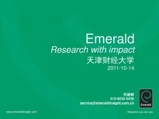 Emerald Research with impact