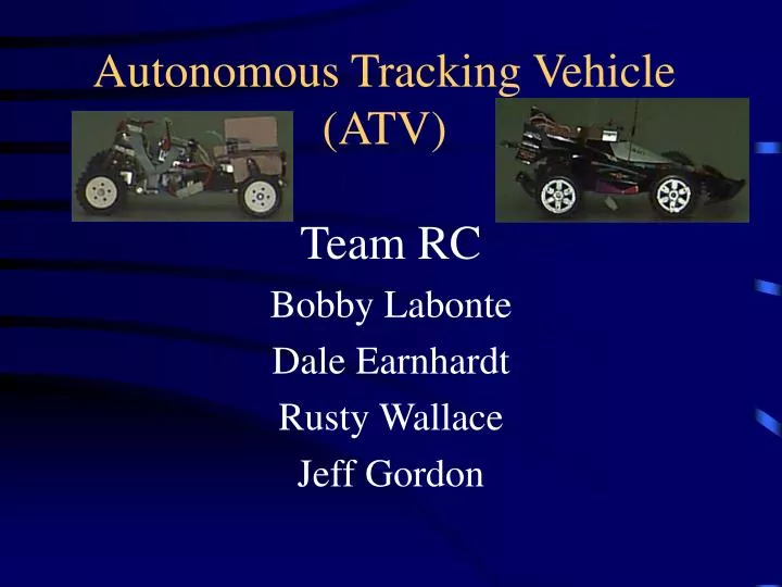 autonomous tracking vehicle atv