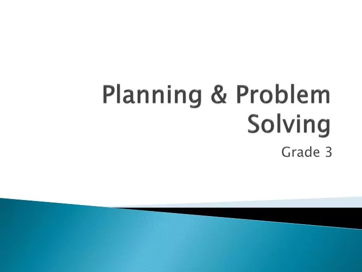 planning problem solving