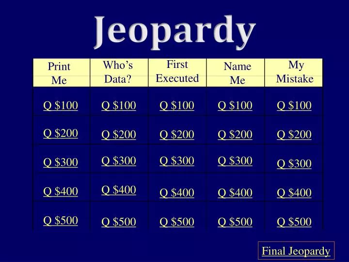 jeopardy