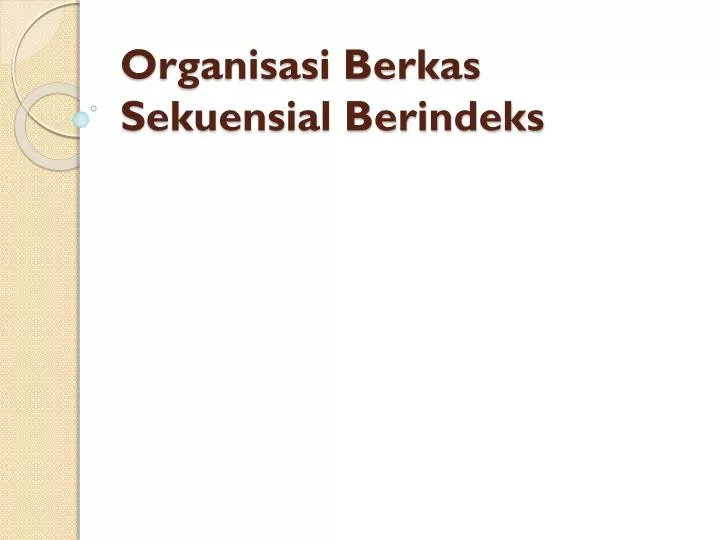 organisasi berkas sekuensial berindeks