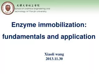 Enzyme immobilization: fundamentals and application