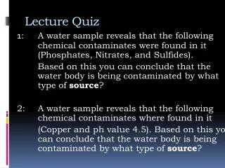 Lecture Quiz