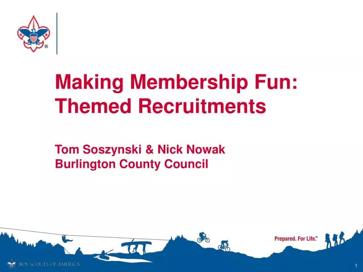 making membership fun themed recruitments tom soszynski nick nowak burlington county council