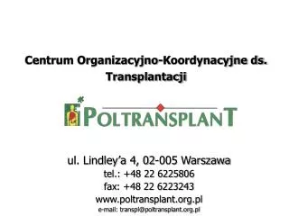 Centrum Organizacyjno-Koordynacyjne ds. Transplantacji