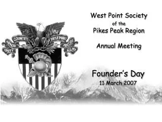West Point Society of the Pikes Peak Region Annual Meeting