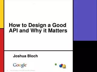 How to Design a Good API and Why it Matters