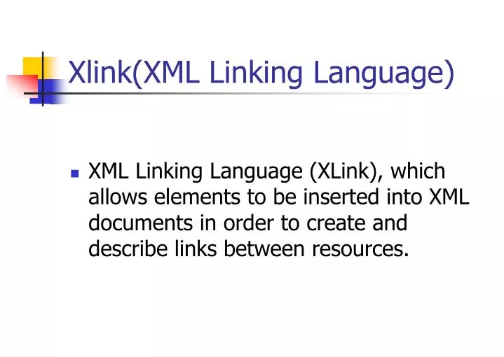 xlink xml linking language