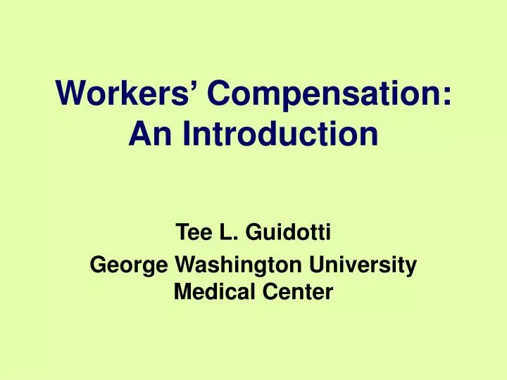 workers compensation an introduction
